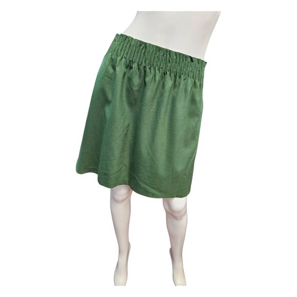 J Crew Green Skirt Womens Size 12 Wool Blend - Picture 2 of 7